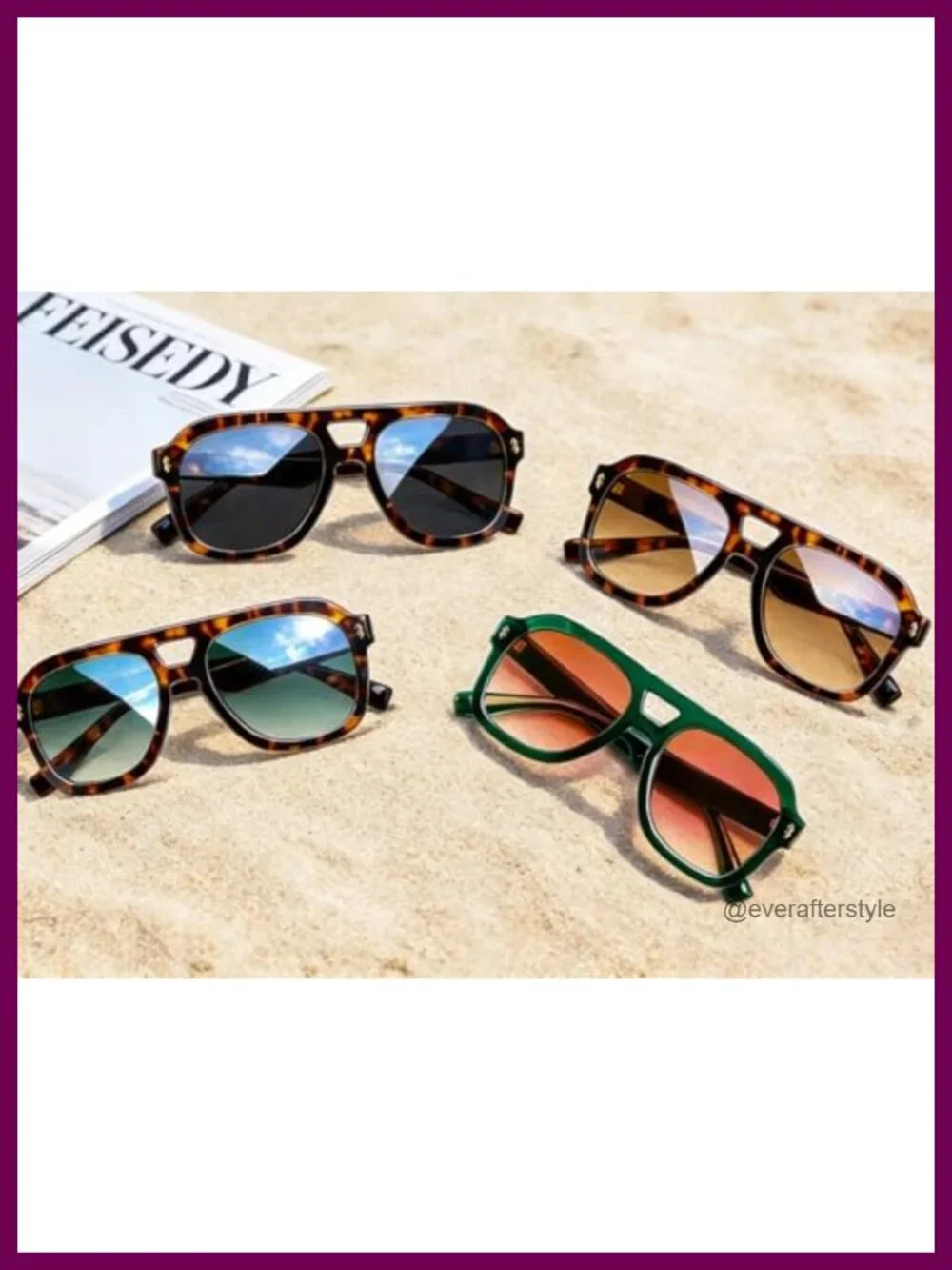 Retro Thick Aviator Sunglasses for Women Men, Oversized Square Pilot Vintage